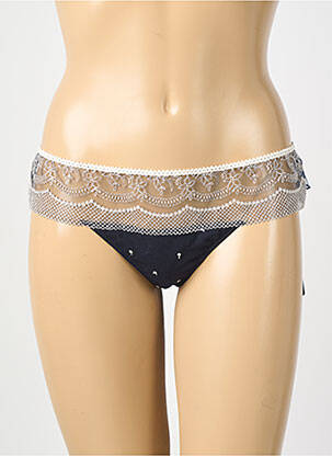 Tanga broderie noir ANDRES GARCIA femme