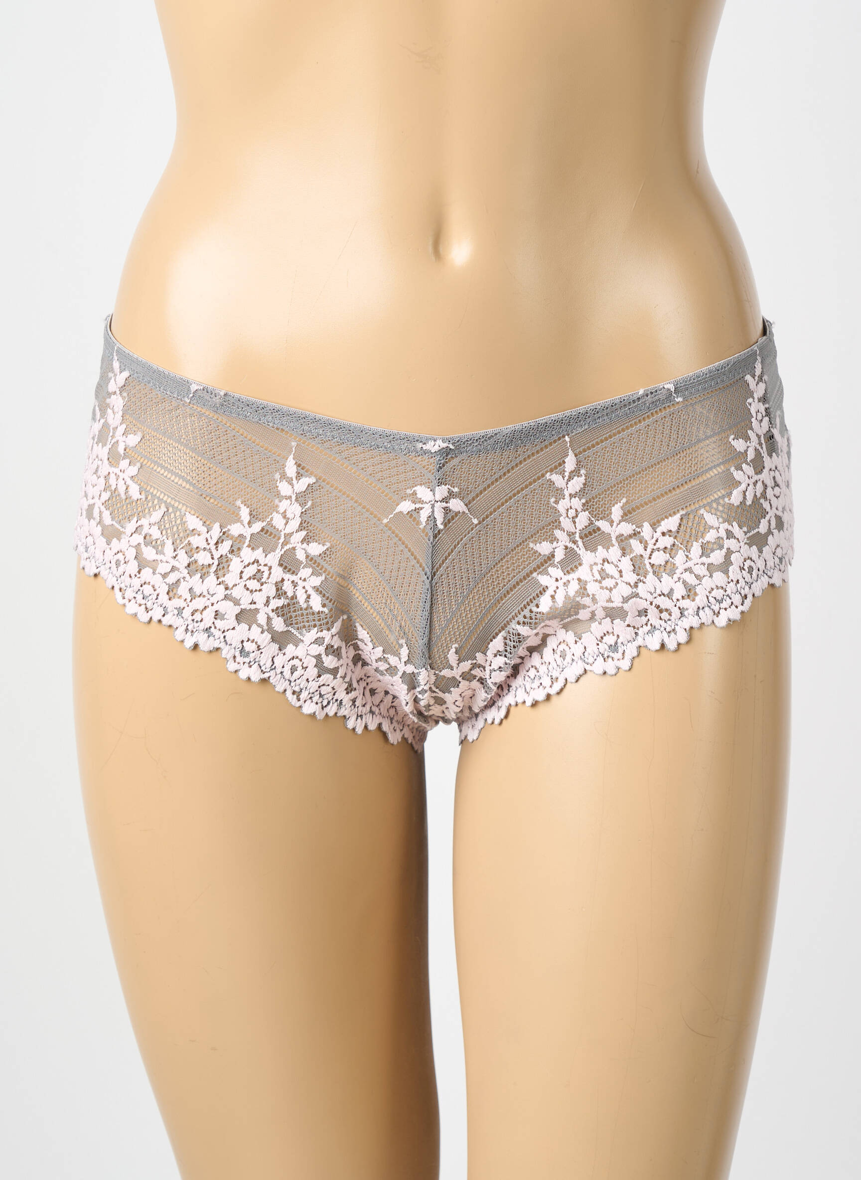 Shorty broderie gris WACOAL femme