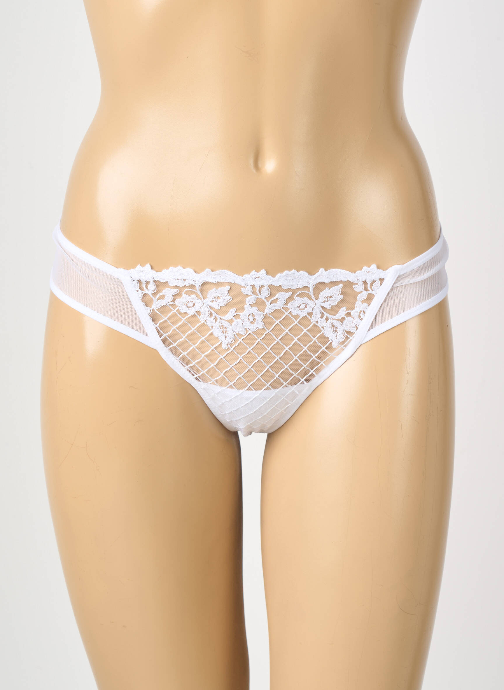 Tanga broderie blanc ANDRES SARDA femme