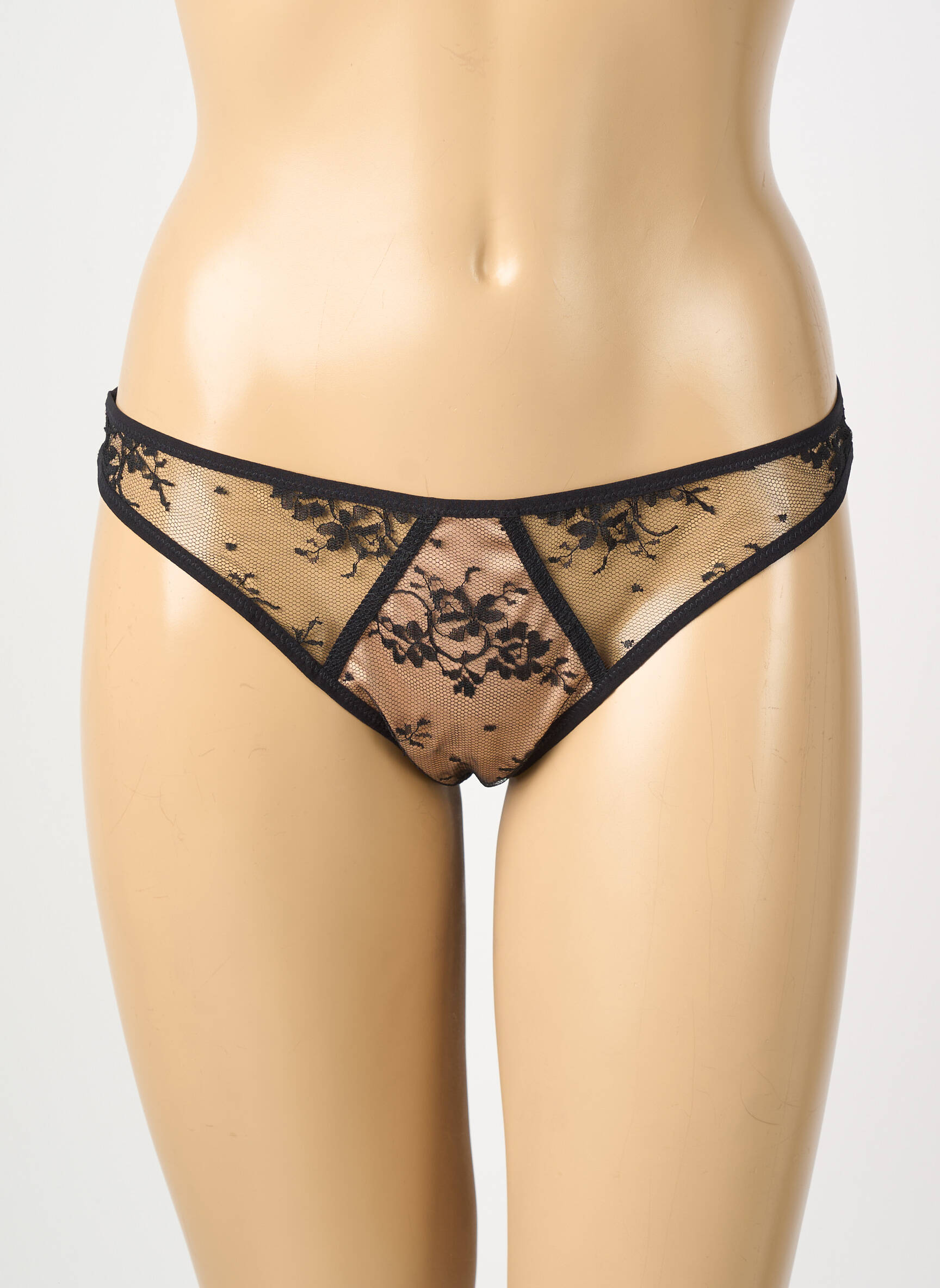Tanga broderie noir ANDRES SARDA femme
