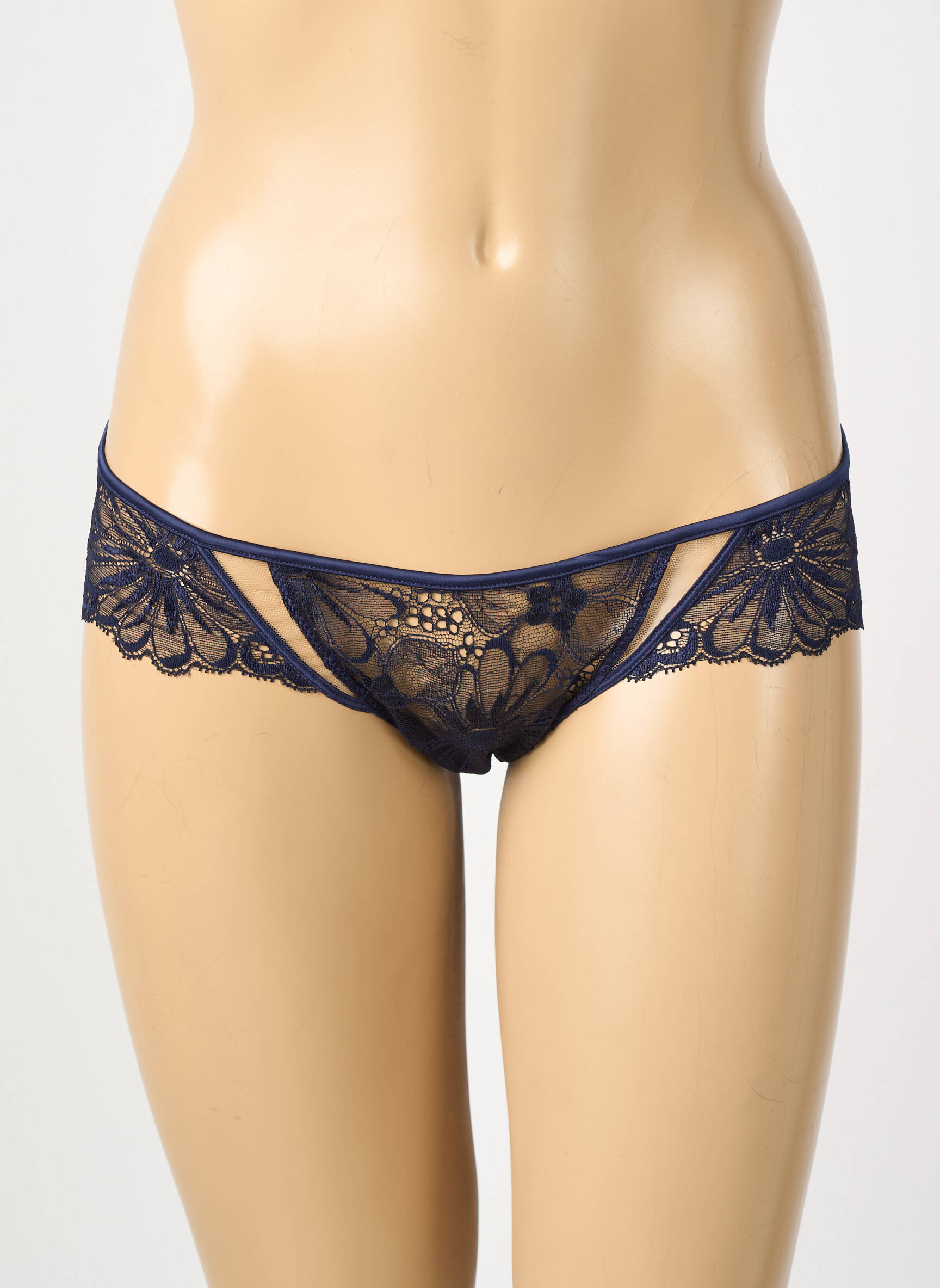 Tanga broderie bleu ANDRES SARDA femme
