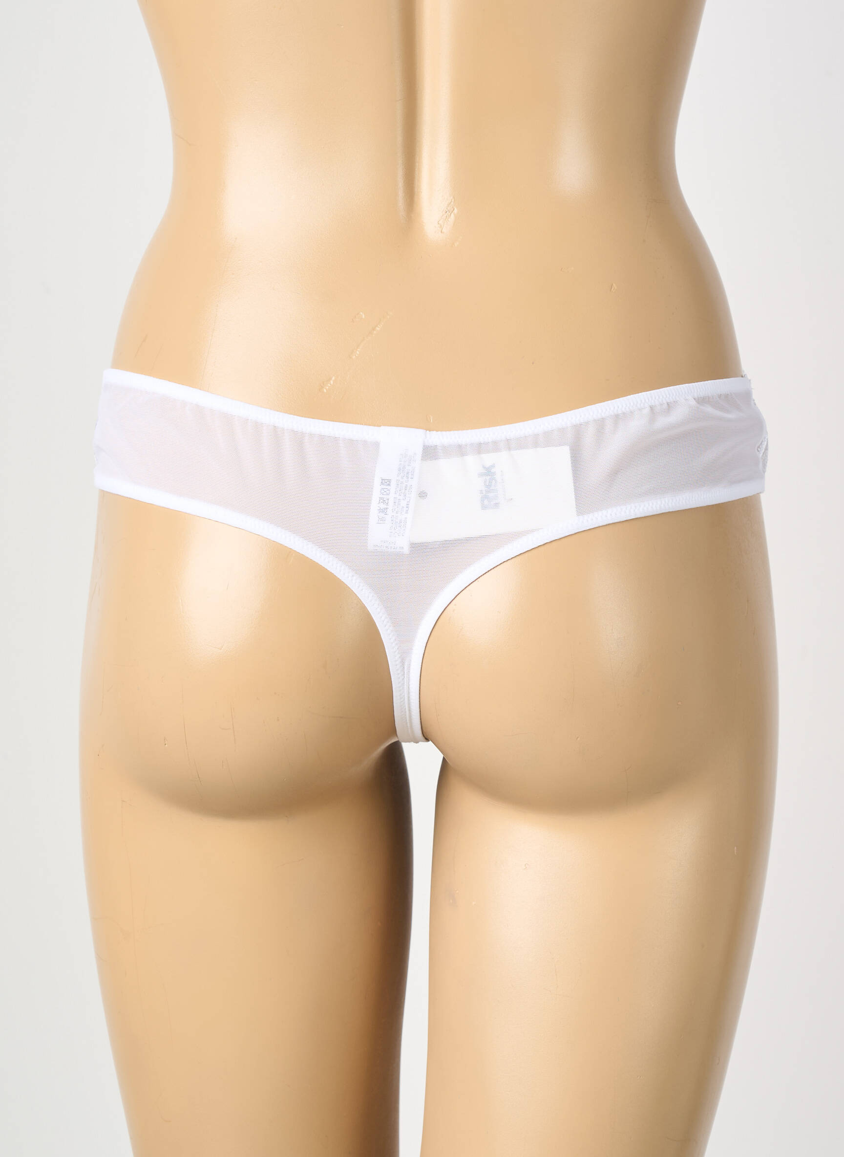 Tanga broderie blanc RISK femme