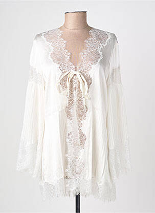 Déshabillé fermeture liens à nouer beige MARJOLAINE femme