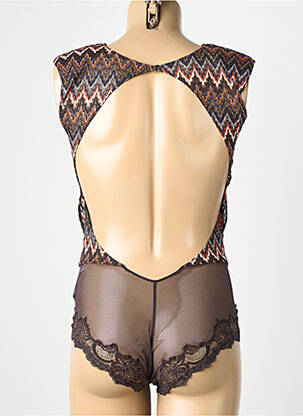 Body lingerie effet matière satinée marron ANDRES SARDA femme