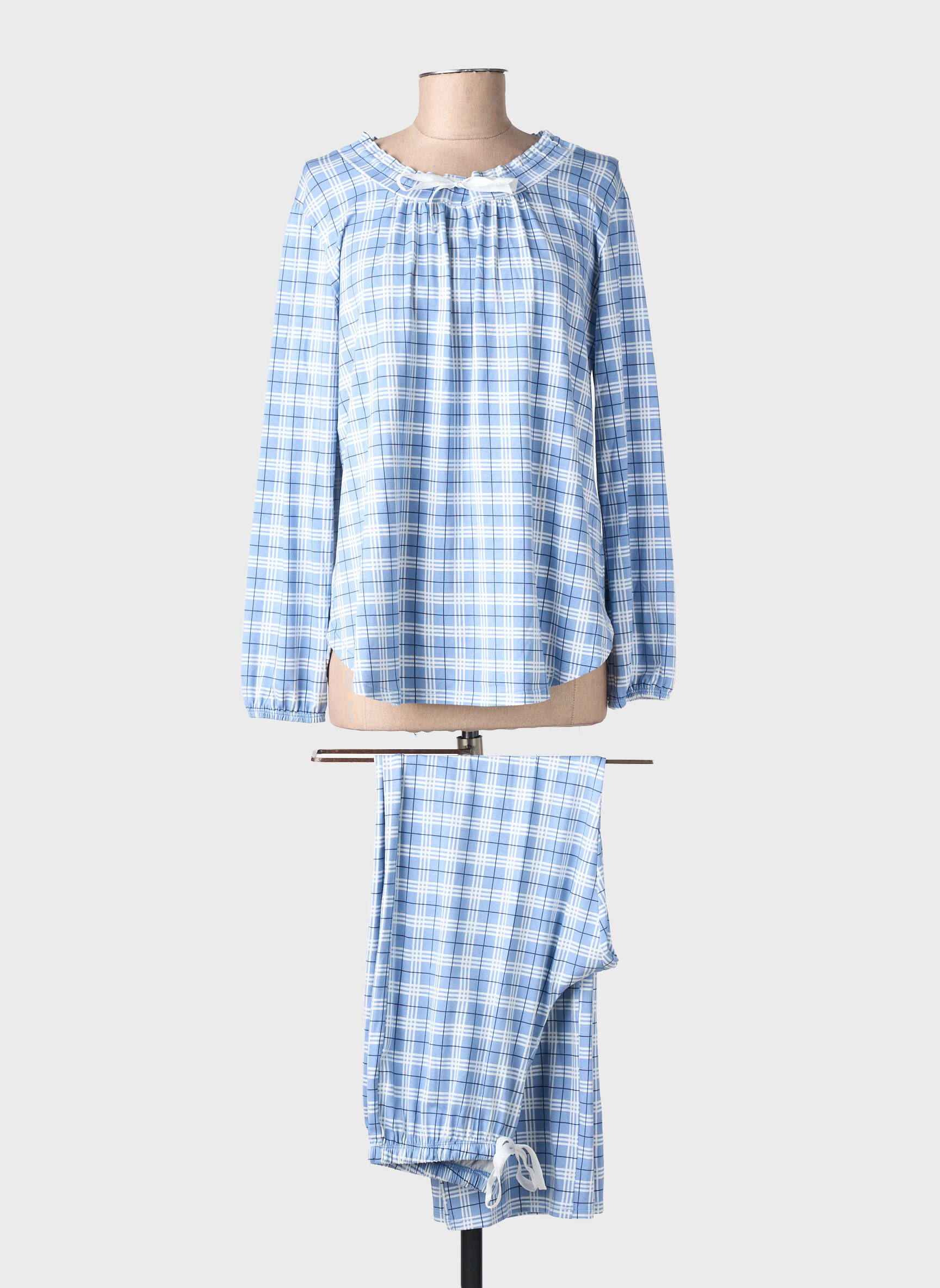 Pyjama tissage jersey bleu LE CHAT femme