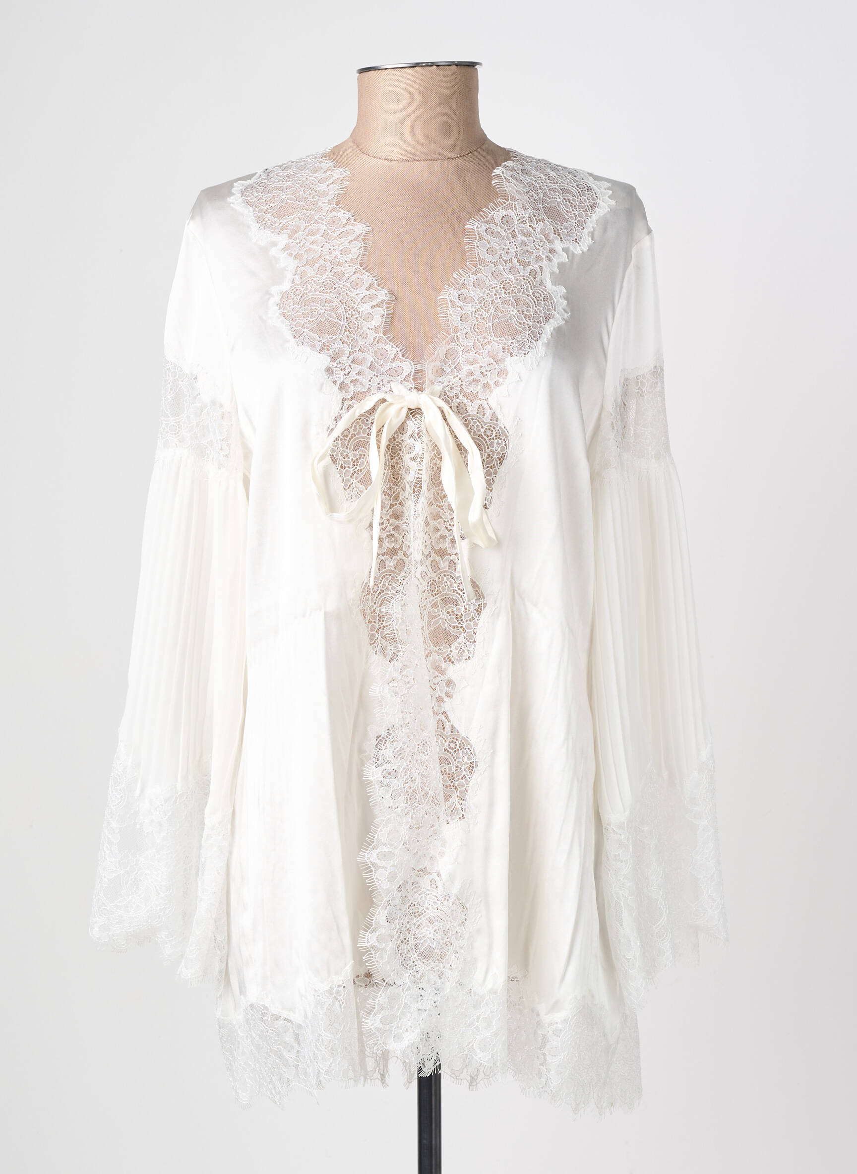 Déshabillé fermeture liens à nouer beige MARJOLAINE femme