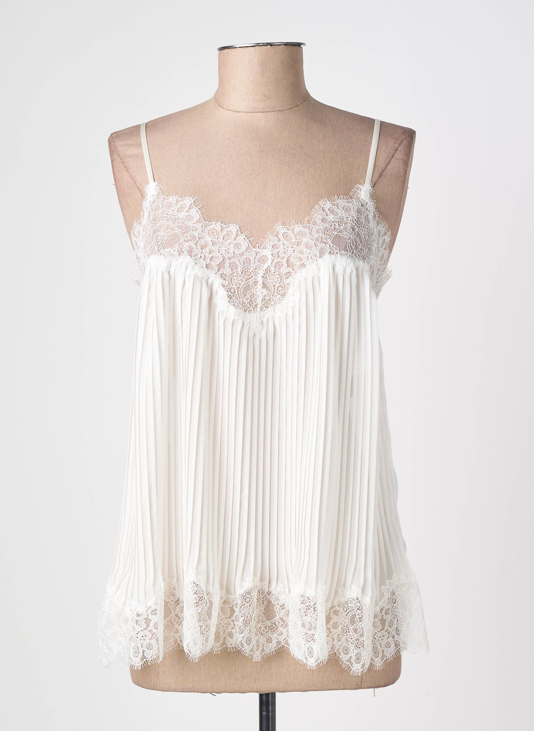 Top/caraco broderie beige MARJOLAINE femme