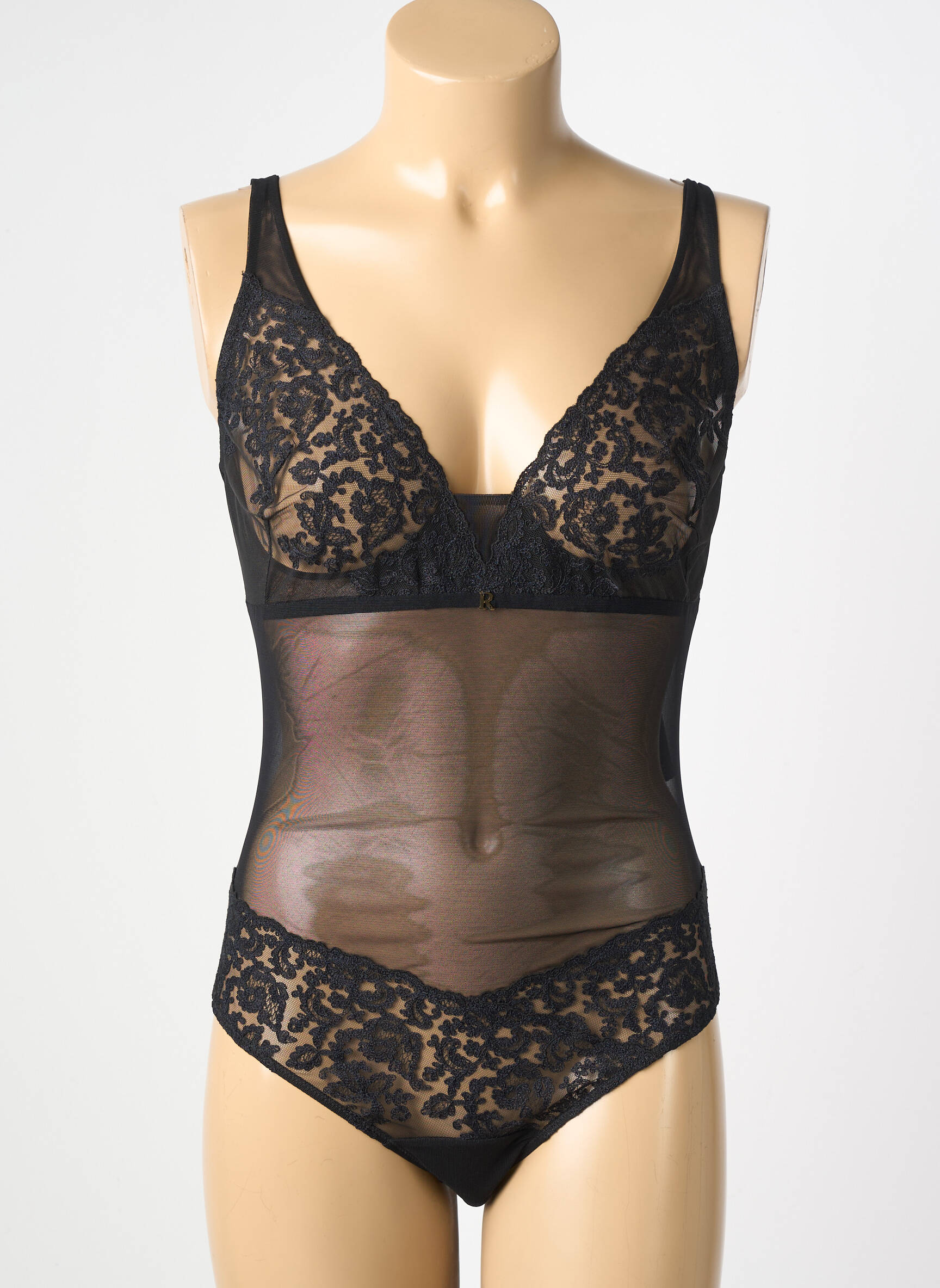 Body lingerie fermeture agrafe noir ROTATE femme