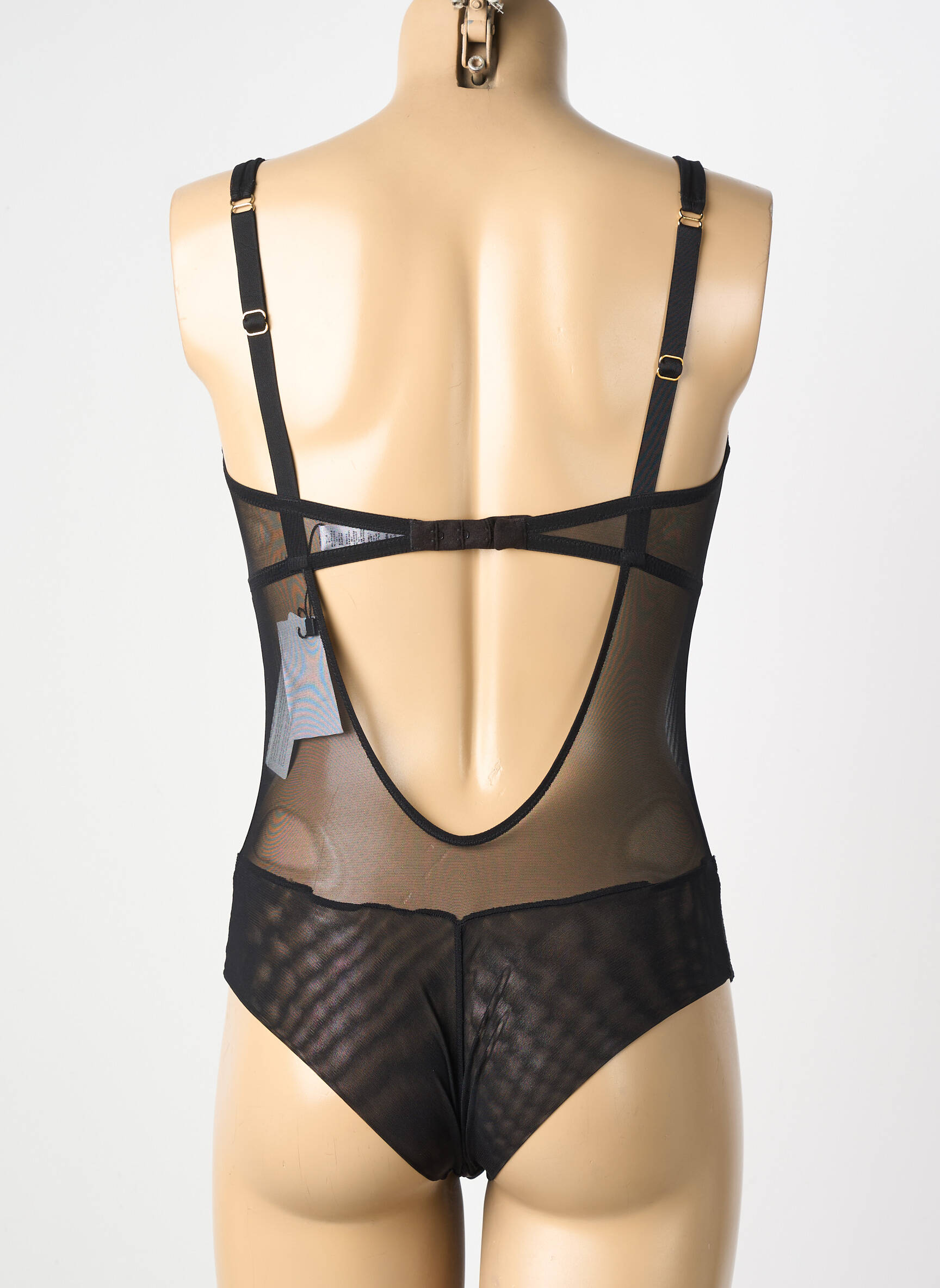 Body lingerie fermeture agrafe noir ROTATE femme