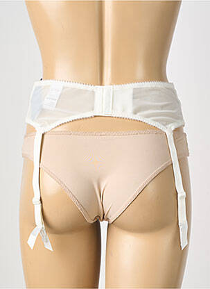 Guêpière/porte-jarretelle broderie beige FANTASIE femme