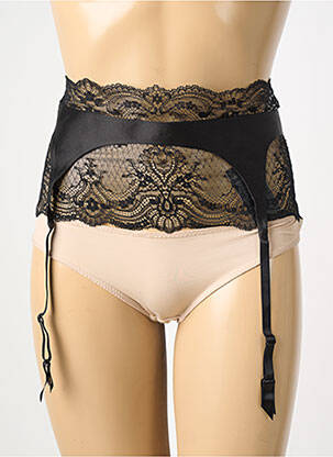 Guêpière/porte-jarretelle broderie noir ANDRES SARDA femme