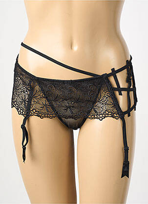 Guêpière/porte-jarretelle broderie noir INTIMO PARAH femme