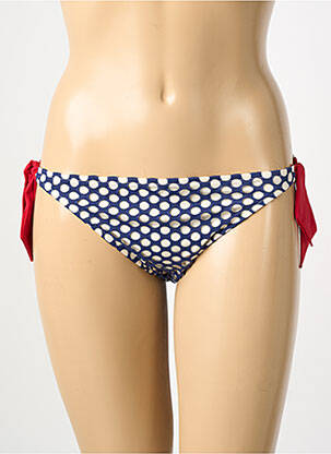 Bas de maillot de bain tissage satiné bikini bleu ANDRES SARDA femme