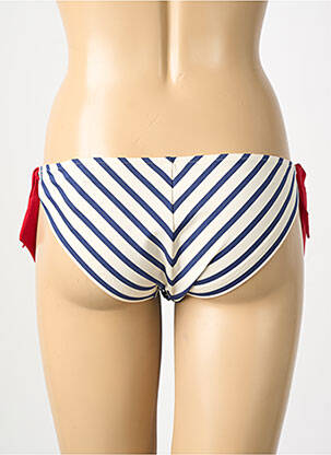 Bas de maillot de bain tissage satiné bikini bleu ANDRES SARDA femme