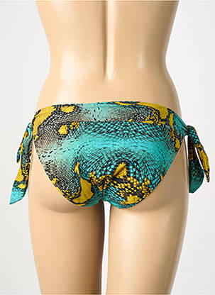 Bas de maillot de bain tissage satiné bikini vert PAIN DE SUCRE femme