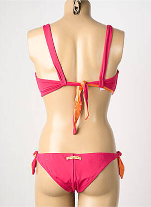Maillot de bain 2 pièces stretch haut soutien-gorge balconnet rose VERDISSIMA femme