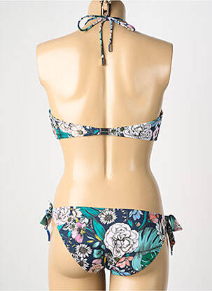 Maillot de bain 2 pièces stretch haut soutien-gorge avec mousse de rembourrage amovible bleu ANDRES SARDA femme