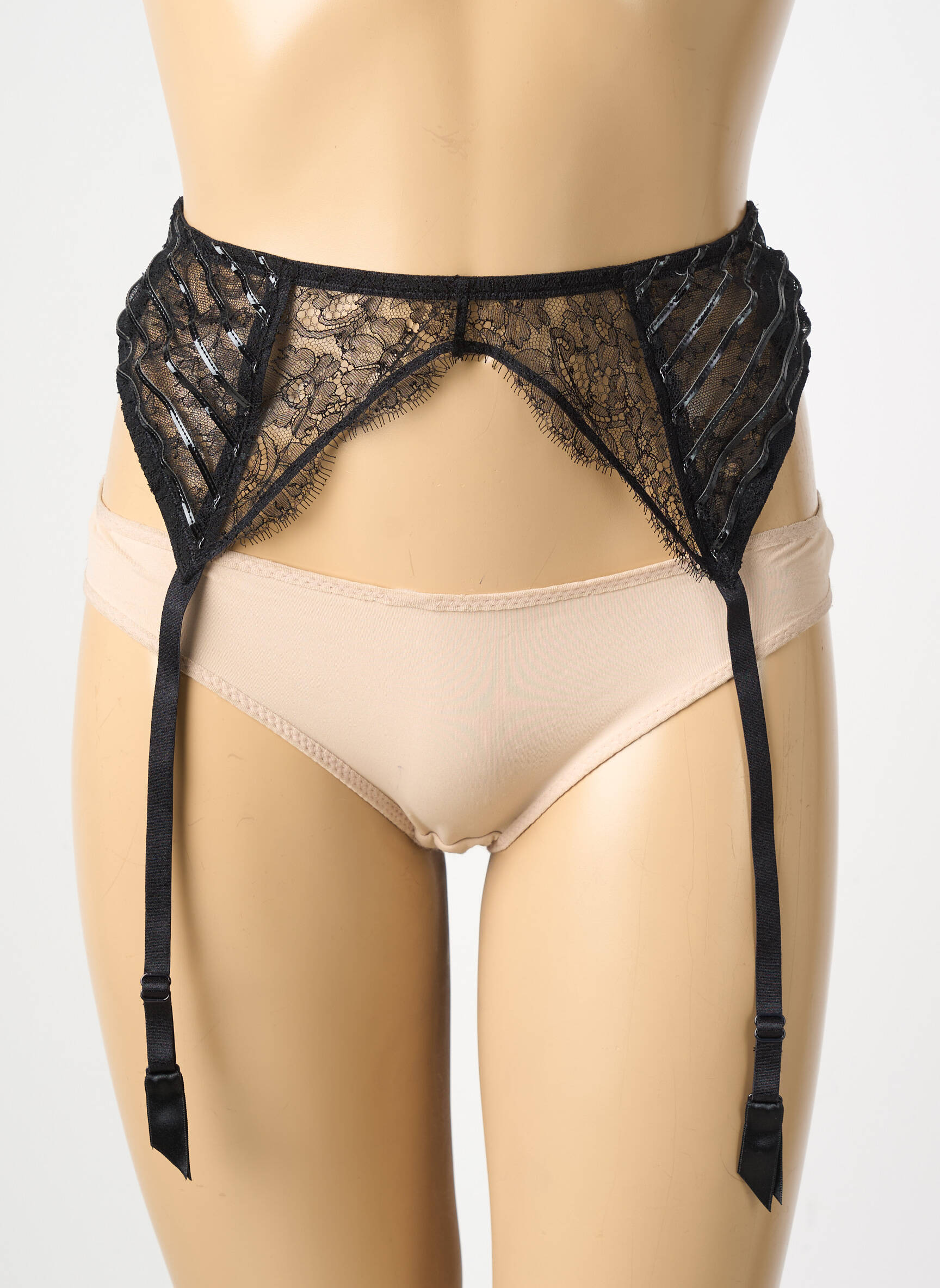 Guêpière/porte-jarretelle bretelles élastiquées ajustables noir ANDRES SARDA femme