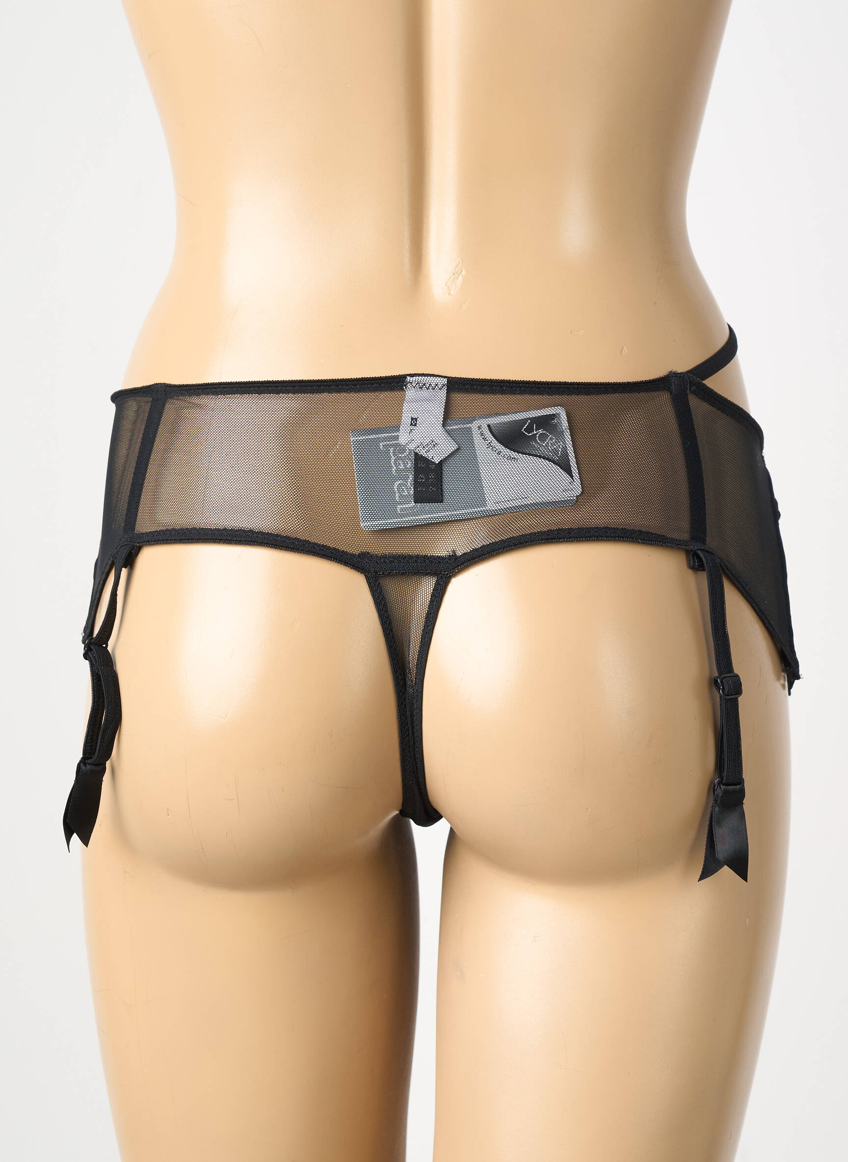 Guêpière/porte-jarretelle broderie noir INTIMO PARAH femme