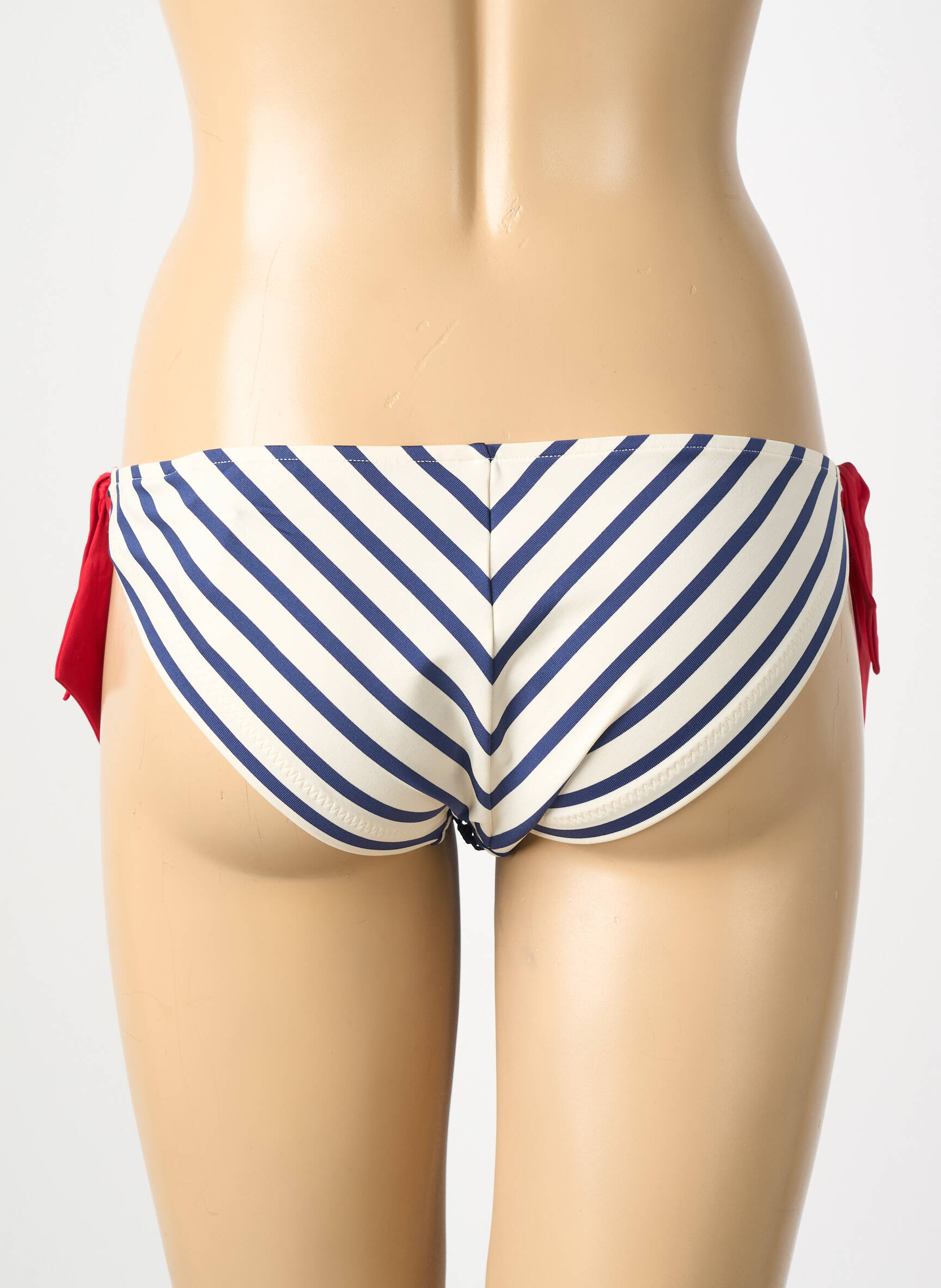 Bas de maillot de bain tissage satiné bikini bleu ANDRES SARDA femme