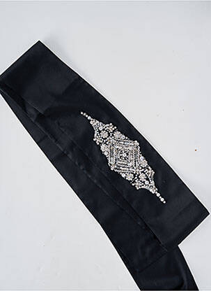 Ceinture effet matière satinée noir LAUREL femme