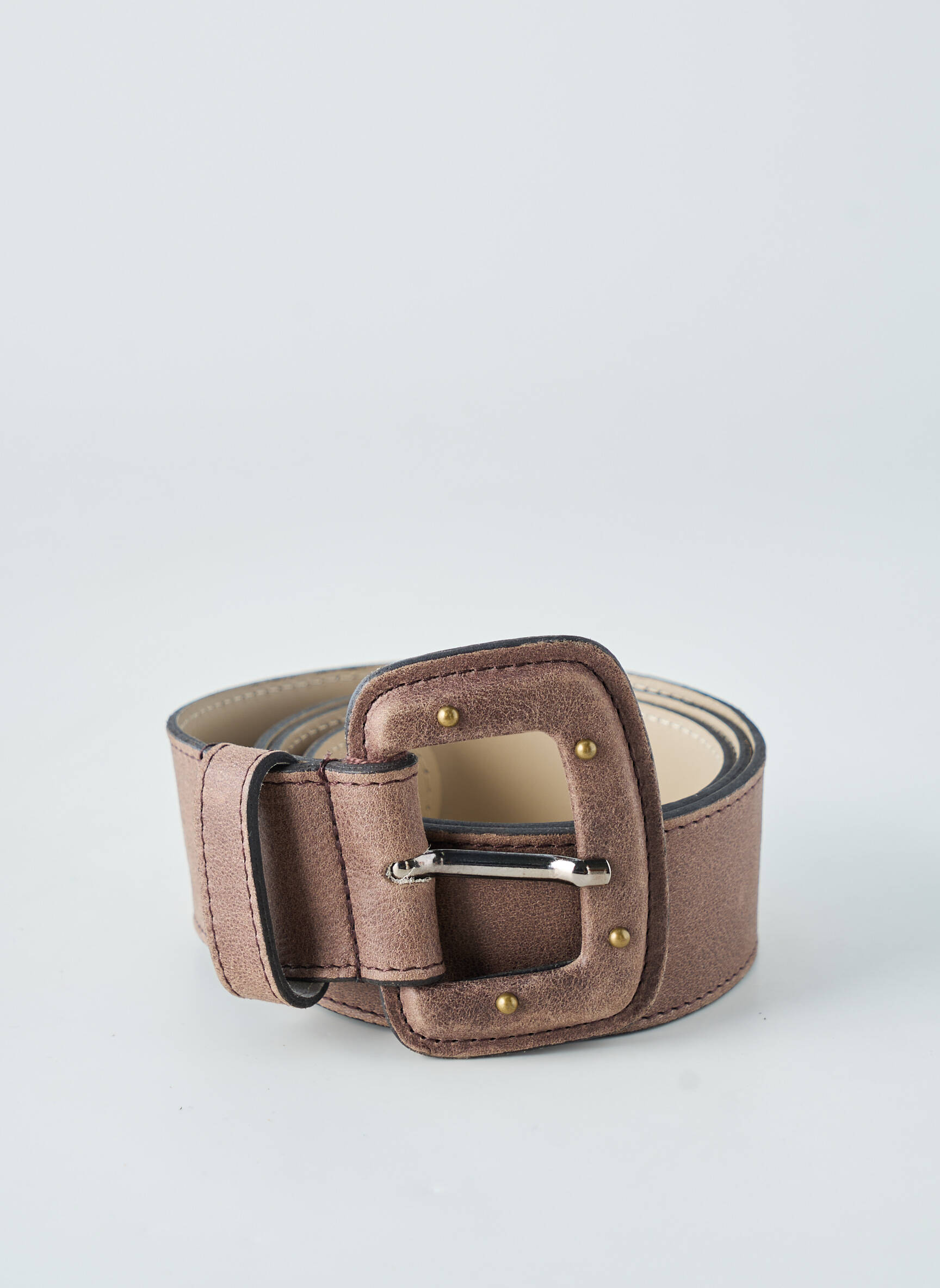 Ceinture coutures renforcées marron ATELIER BOWER femme