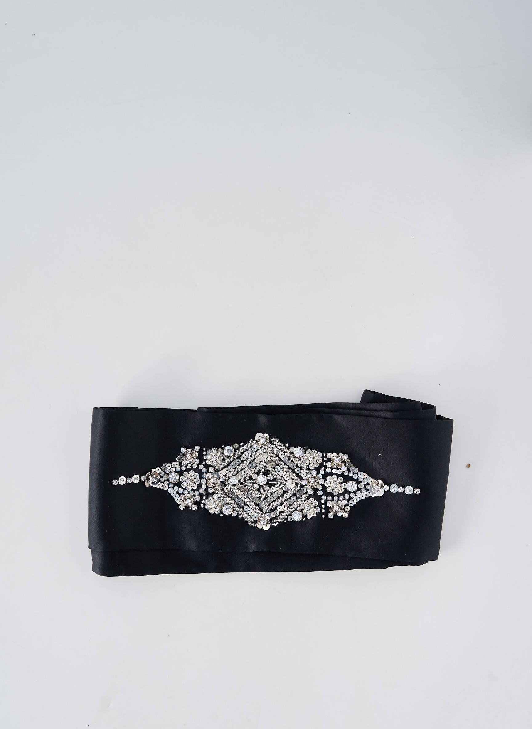 Ceinture effet matière satinée noir LAUREL femme