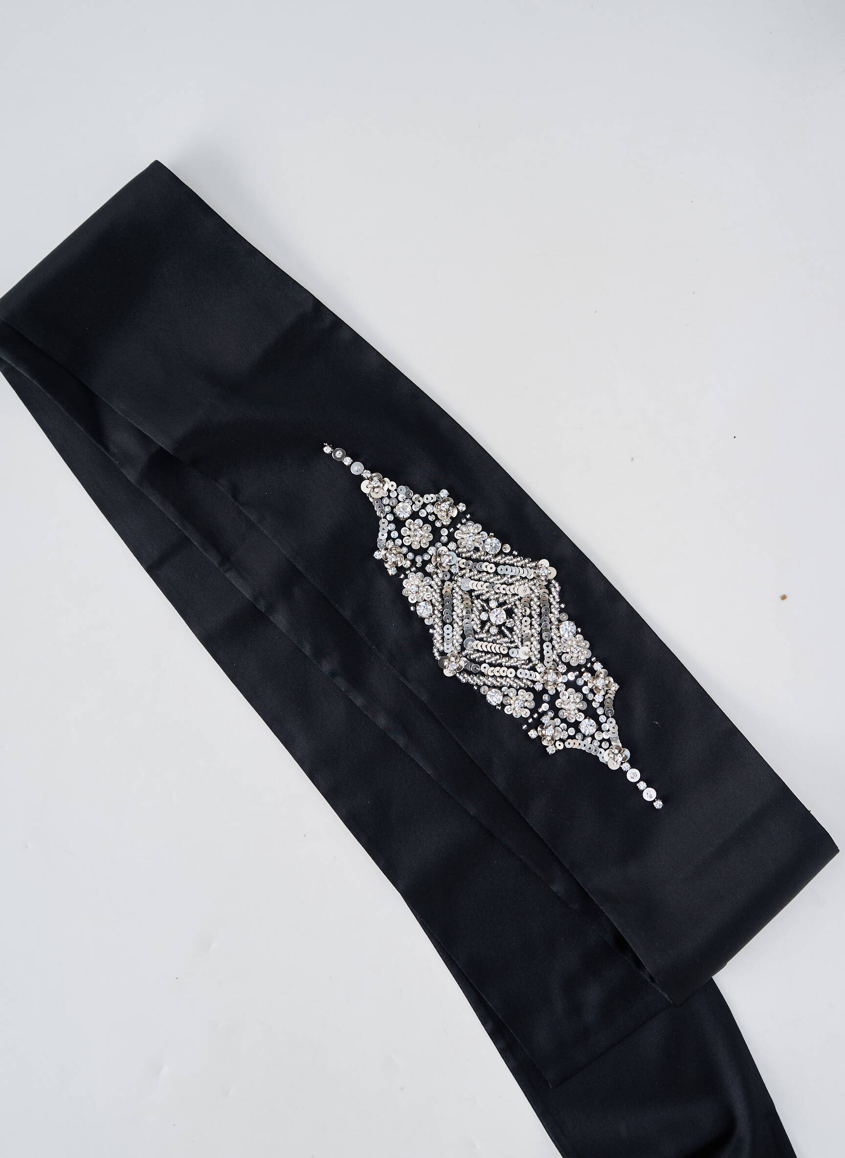 Ceinture effet matière satinée noir LAUREL femme