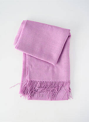 Foulard finition franges violet ALPAGA NATURE femme