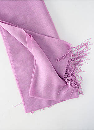 Foulard finition franges violet ALPAGA NATURE femme