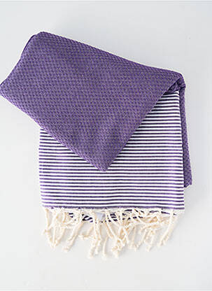 Echarpe finition franges violet VERDISSIMA femme