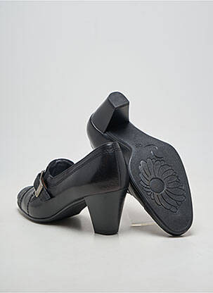 Mocassins matière lisse talon de 4 à 6cm noir OMBELLE femme