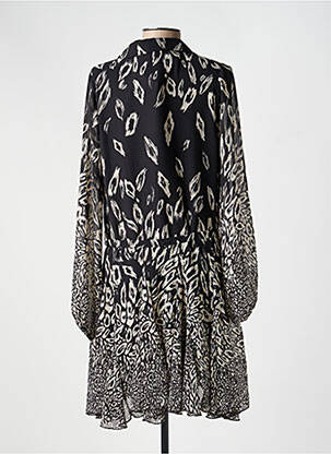 Robe courte coupe évasée manches longues noir MOLLY BRACKEN femme