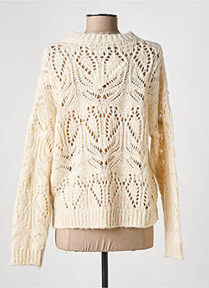 Pull coupe droite manches longues beige PAKO LITTO femme