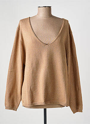 Pull coupe cintrée manches longues beige MOLLY BRACKEN femme