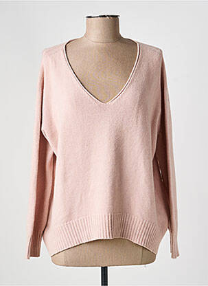 Pull coupe droite manches longues rose PAKO LITTO femme