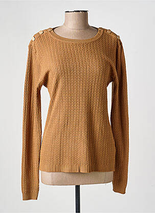 Pull coupe cintrée manches longues beige MOLLY BRACKEN femme