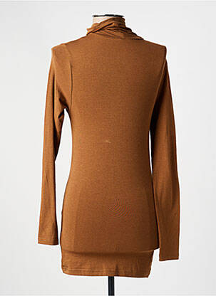 Sous-pull coupe cintrée manches longues marron B.YOUNG femme