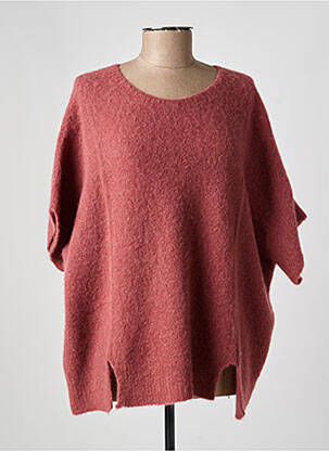 Pull coupe droite manches 3/4 rose BANDITAS FROM MARSEILLE femme