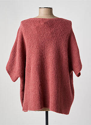 Pull coupe droite manches 3/4 rose BANDITAS FROM MARSEILLE femme