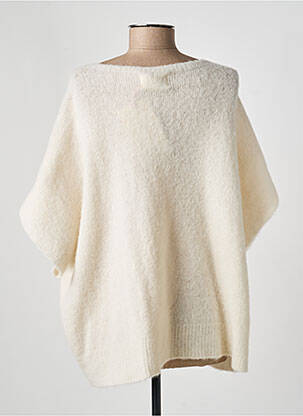 Pull coupe droite manches 3/4 blanc BANDITAS FROM MARSEILLE femme