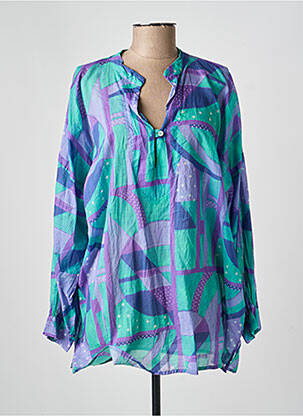 Blouse imprimé fantaisie manches longues bleu BANDITAS FROM MARSEILLE femme