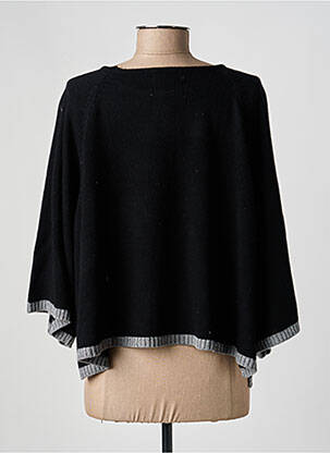 Pull coupe droite manches 3/4 noir PAKO LITTO femme