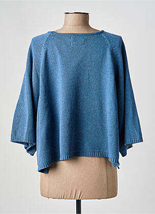 Pull coupe droite manches 3/4 bleu PAKO LITTO femme