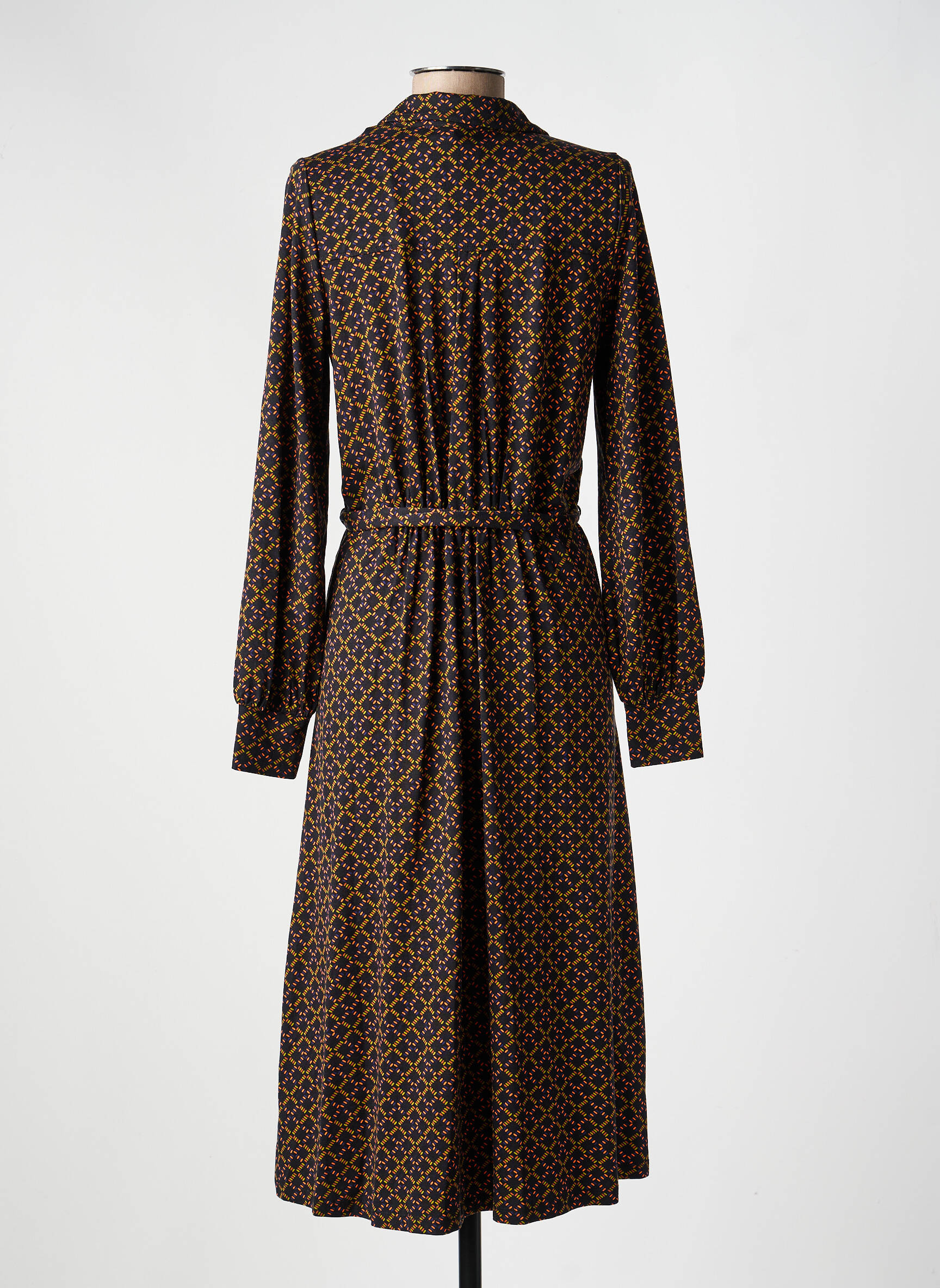 Robe longue manches longues manches longues noir KING LOUIE femme