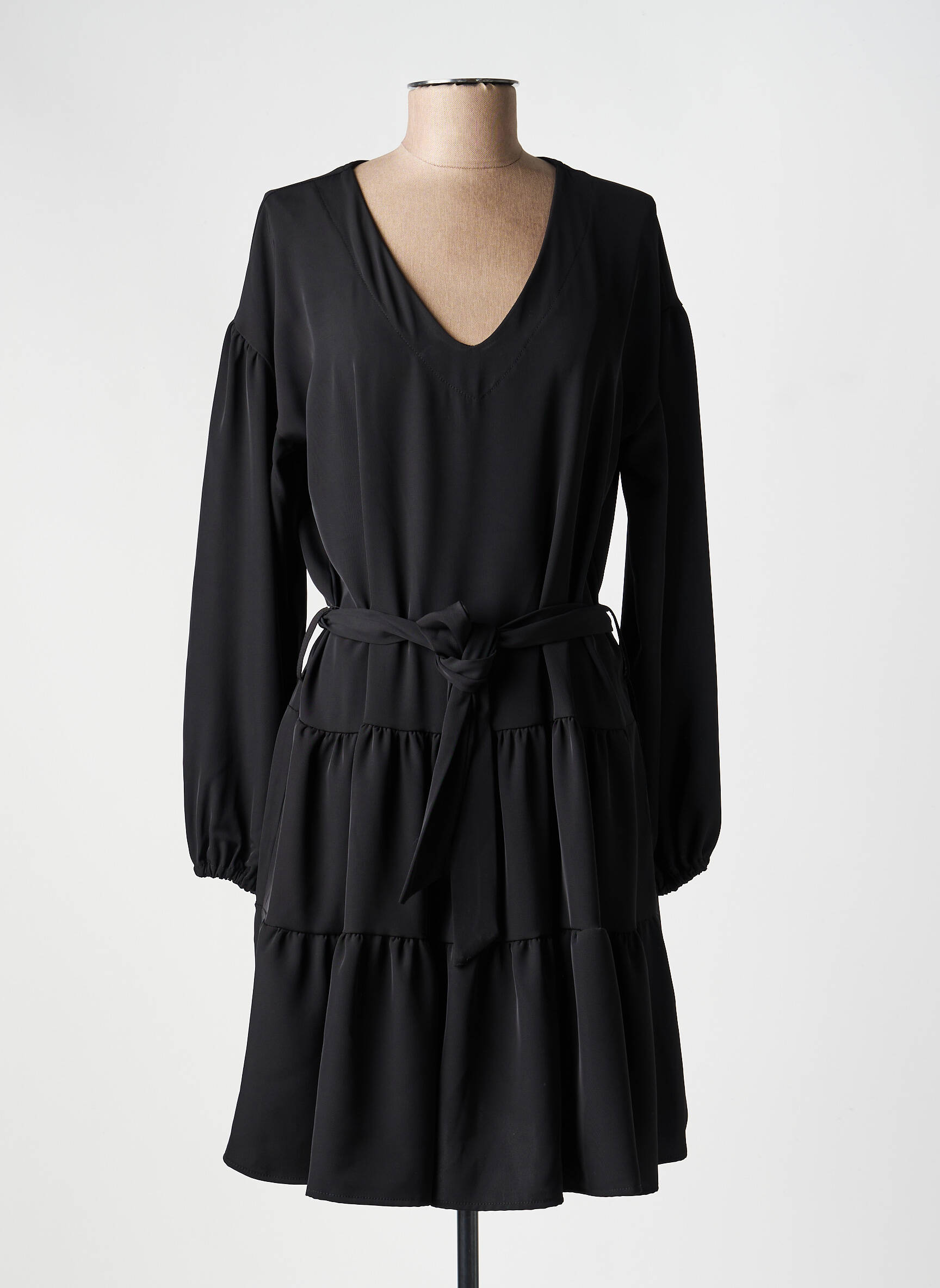 Robe courte manches longues manches longues noir BANDITAS FROM MARSEILLE femme