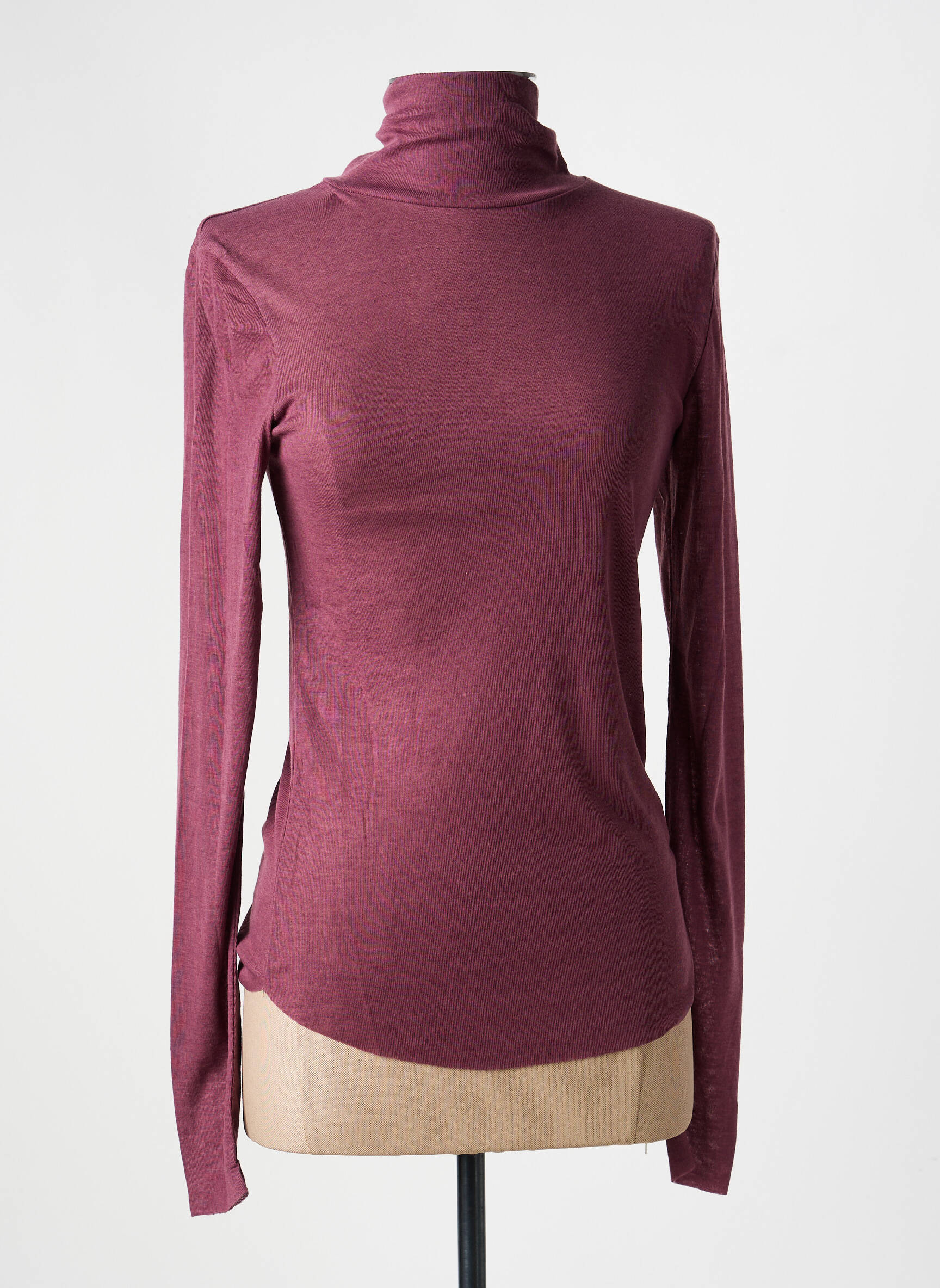 Sous-pull coupe cintrée manches longues violet MOLLY BRACKEN femme