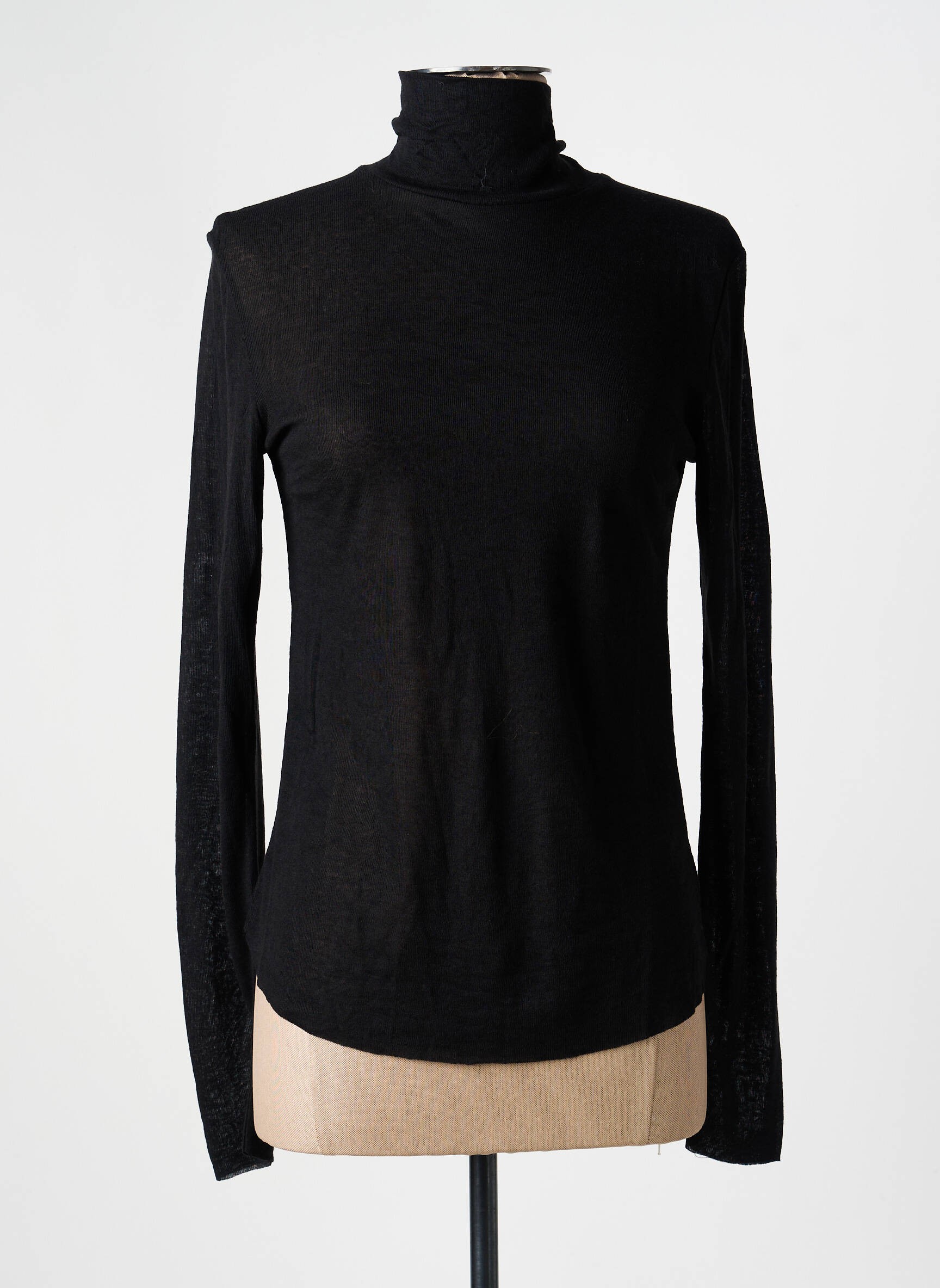 Sous-pull coupe cintrée manches longues noir MOLLY BRACKEN femme