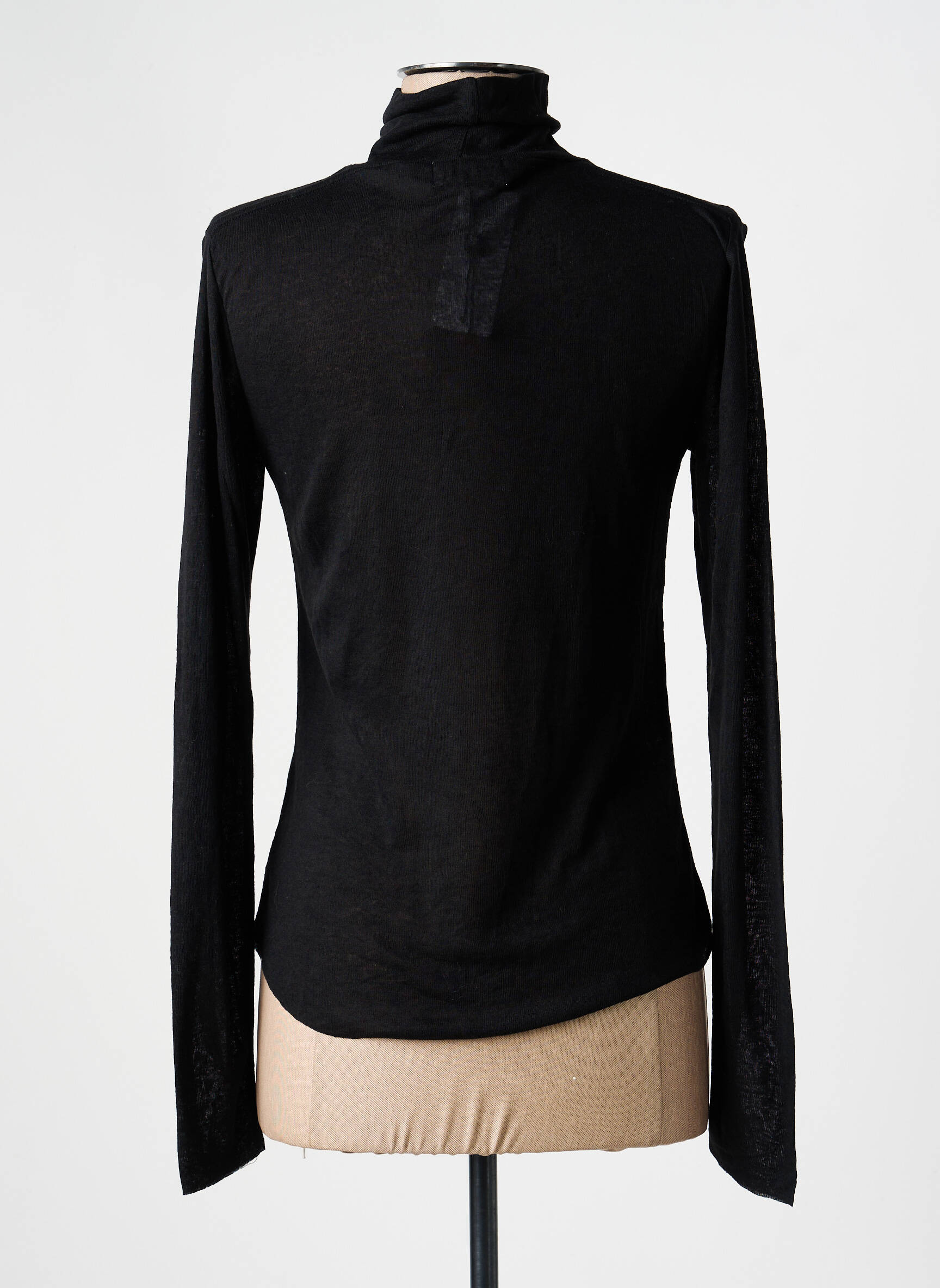 Sous-pull coupe cintrée manches longues noir MOLLY BRACKEN femme