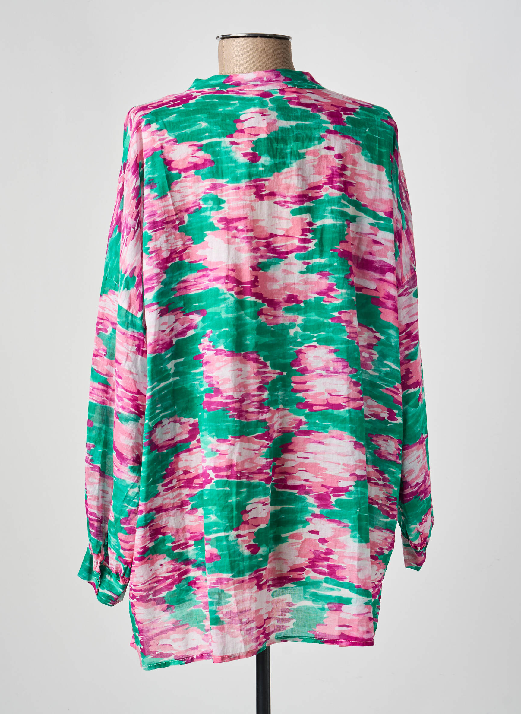 Blouse imprimé fantaisie manches longues vert BANDITAS FROM MARSEILLE femme